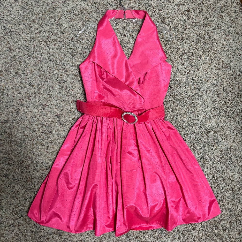 Barbiecore Halter Dress